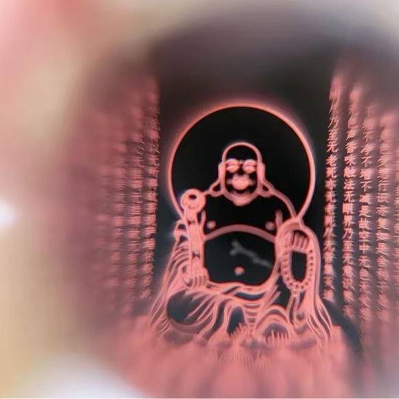 18K Gold Plated Bohemian Buddha With Projector Stone Pendant Necklace - Picture 8 of 10